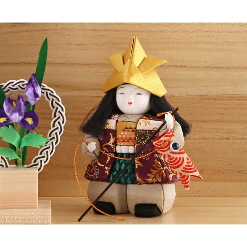 一秀 【100周年記念祭】五月人形 子供大将飾り 武者人形 平飾り 木目込