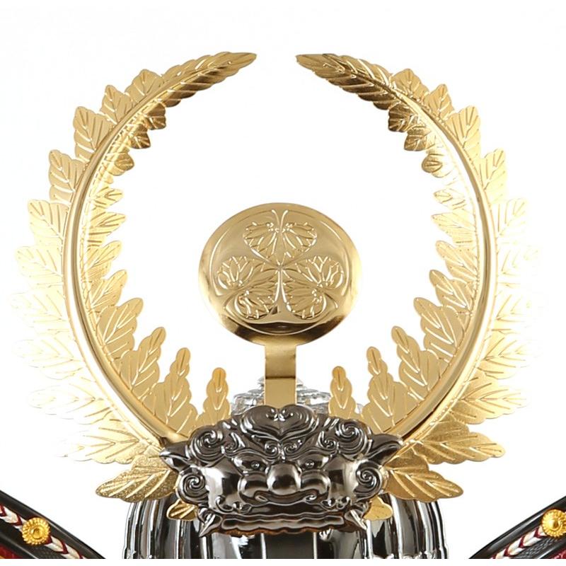 宝童作 五月人形 徳川家康 兜ケース飾り 兜飾り 徳川家紋兜 12号 h315