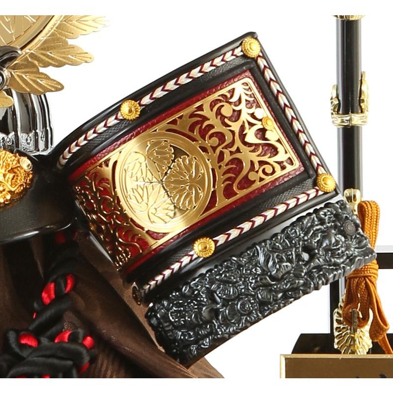 宝童作 五月人形 徳川家康 兜ケース飾り 兜飾り 徳川家紋兜 12号 h315