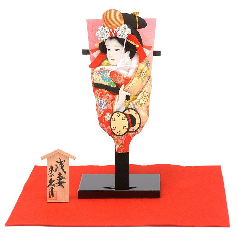 久月 羽子板 初正月 単品 浅妻 赤毛せん付 h281-kcp-mameasa : 人形屋