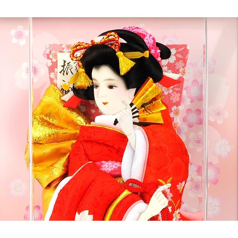 100周年記念祭】羽子板 初正月 ケース飾り 平安義正作 13号 曙六角