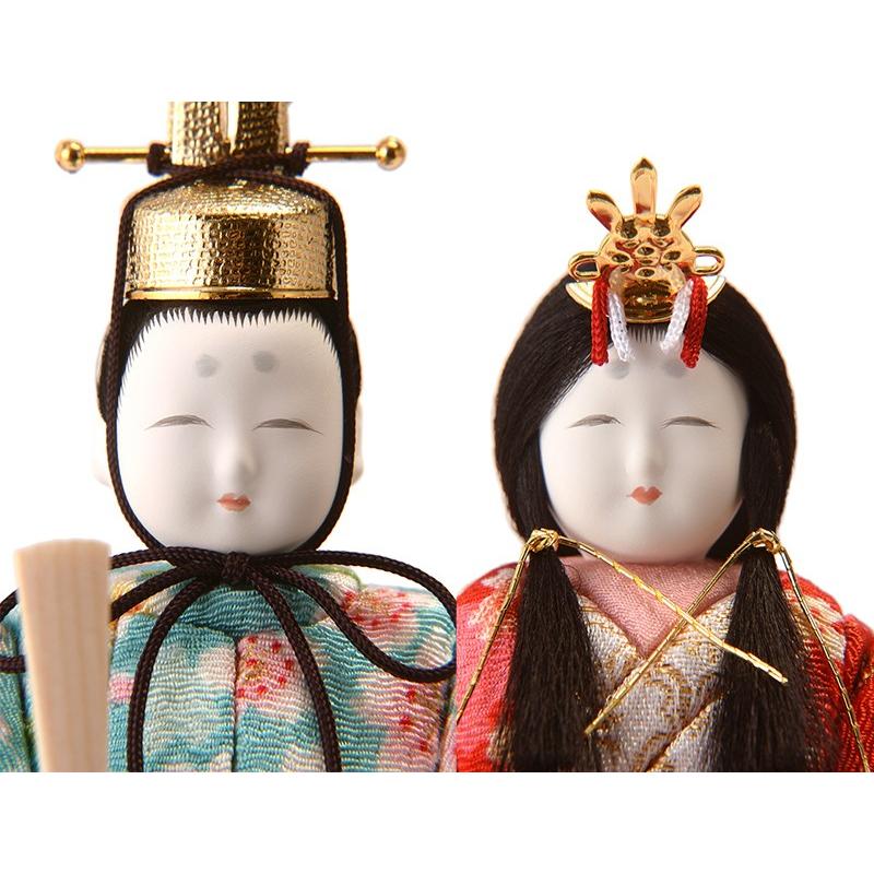 一秀 雛人形 飾り方 コンパクト 収納飾り 木目込み 安土雛 h283-miik