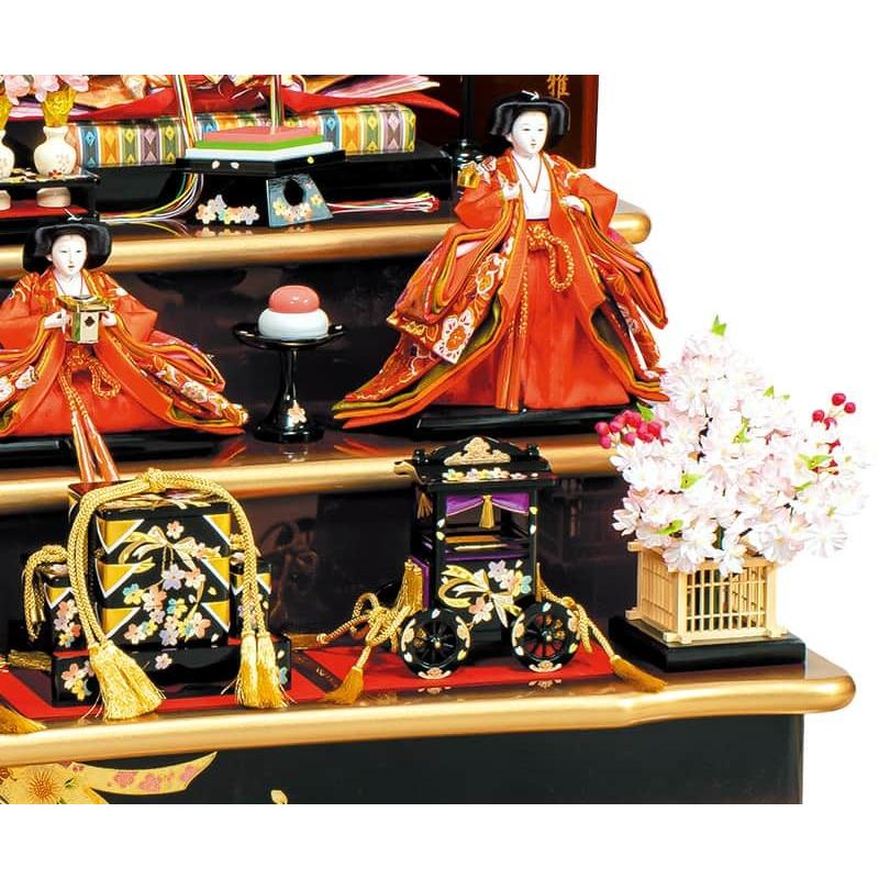 平安豊久 【100周年記念祭】雛人形 ひな人形 雛 三段飾り 五人飾り