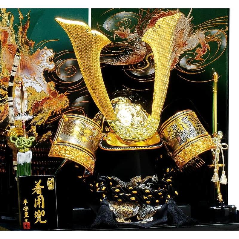 平安豊久 【100周年記念祭】五月人形 コンパクト 豊久 着用 兜収納飾り