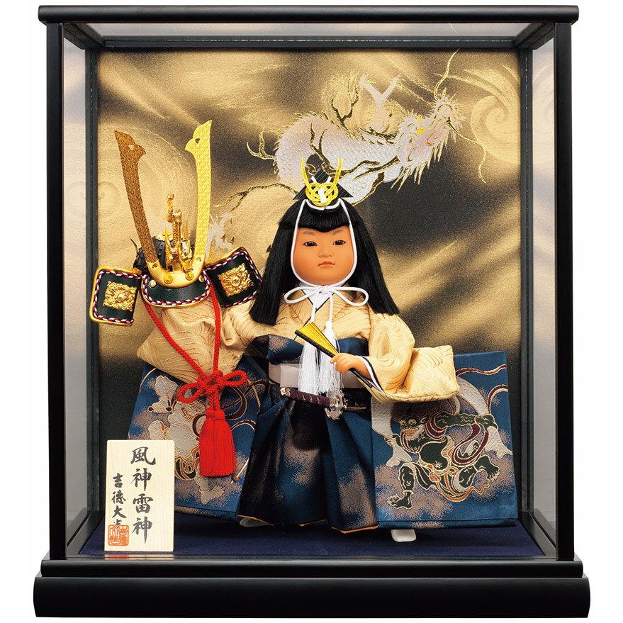 販売店 風神雷神 武者人形 吉徳 五月人形 ケース飾り H025 Ys 8号 優待価格 Ameriaadvisory Am
