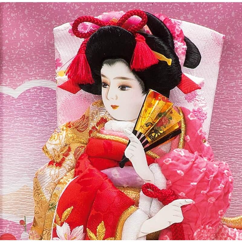 平安豊久 【100周年記念祭】羽子板 ケース飾り 幹山作 彩 早春 押絵