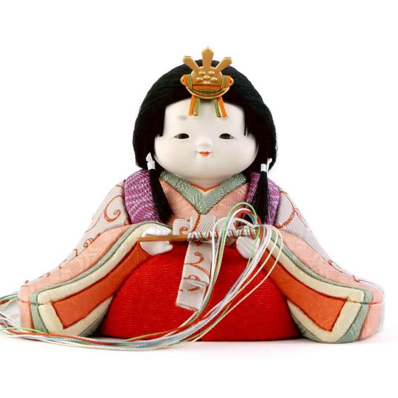 【初期/レア】 雛人形 幸一光 ひな人形 雛 木目込人形飾り コンパクト収納飾り 親王飾り あかり 目入頭 正絹 蒔絵付朱塗収納箱 h053-koi-4070 【MY1859172184】(64796円)