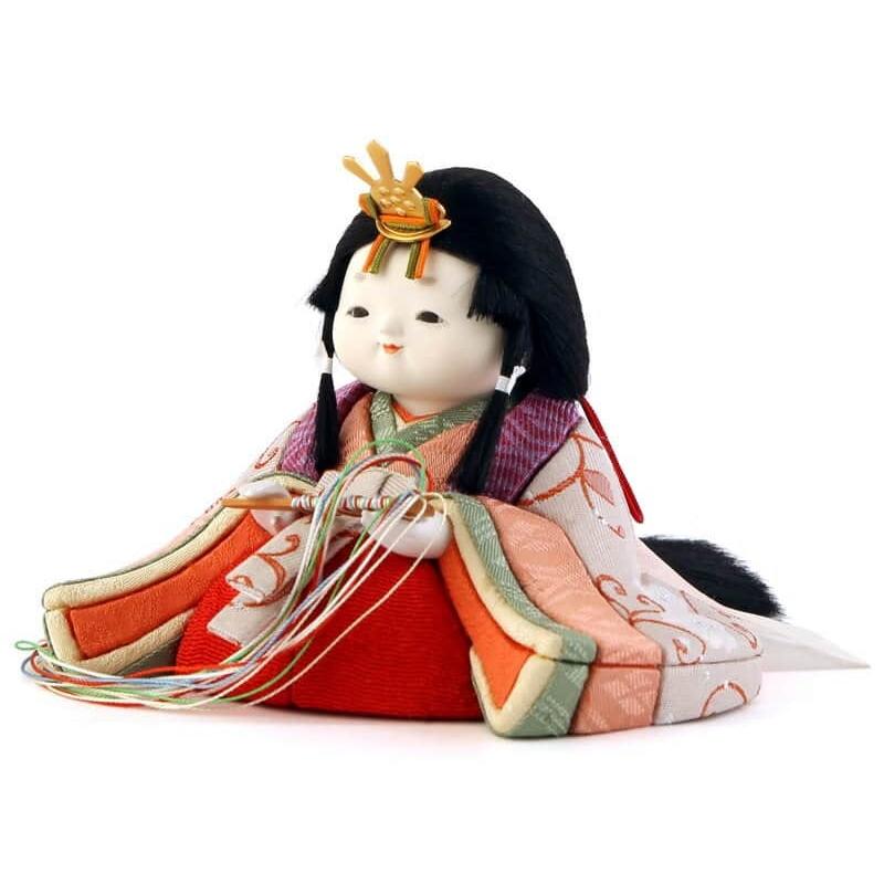 【初期/レア】 雛人形 幸一光 ひな人形 雛 木目込人形飾り コンパクト収納飾り 親王飾り あかり 目入頭 正絹 蒔絵付朱塗収納箱 h053-koi-4070 【MY1859172184】(64796円)