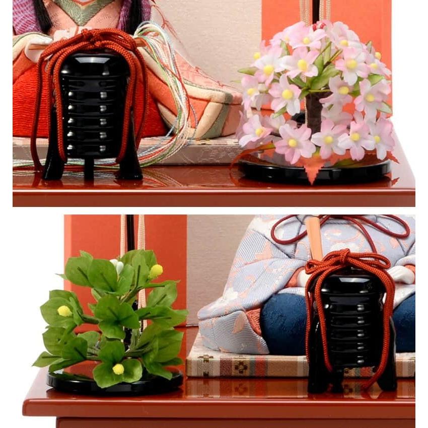 【初期/レア】 雛人形 幸一光 ひな人形 雛 木目込人形飾り コンパクト収納飾り 親王飾り あかり 目入頭 正絹 蒔絵付朱塗収納箱 h053-koi-4070 【MY1859172184】(64796円)