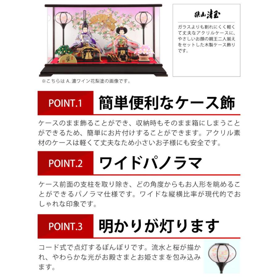 雛人形 コンパクト ケース飾り お雛様 親王飾り 清玉作 芥子親王 雛人形 コンパクト ケース飾り お雛様 親王飾り 清玉作 芥子親王