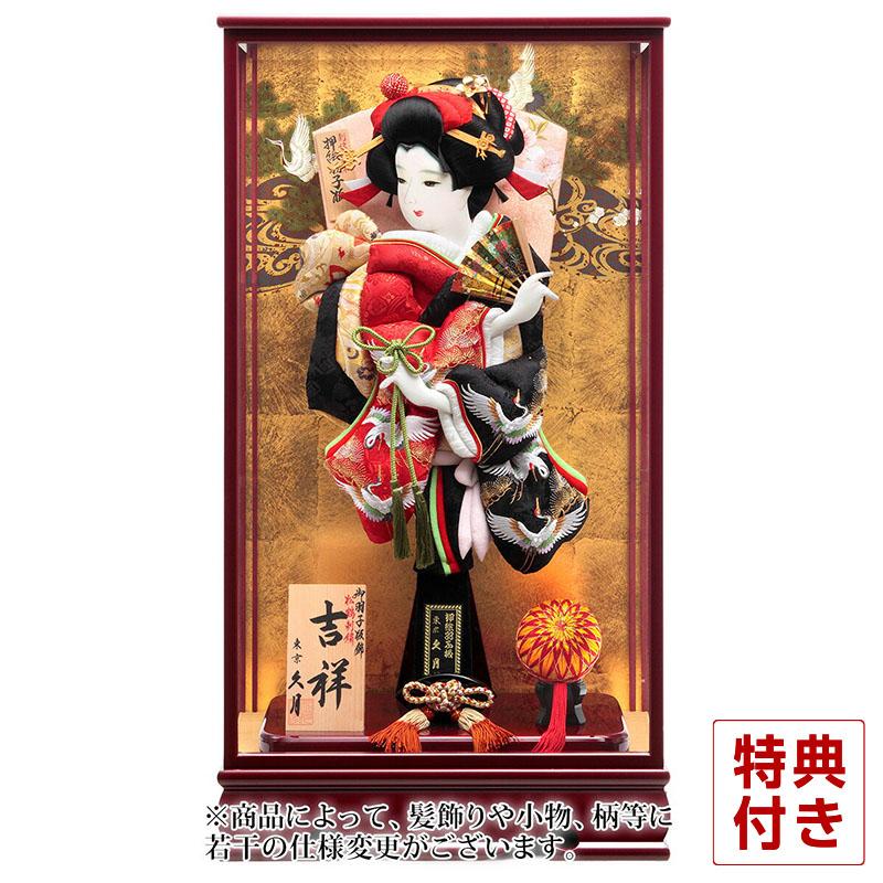 東京久月作ワイン塗り六角8号羽子板 2537 久月 羽子板 美咲 8