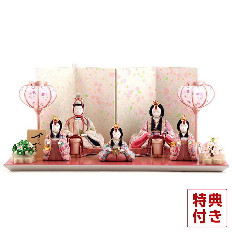 雛人形 飾り方 コンパクト おしゃれ 木目込み コンパクト 一秀 インテリア 木村一秀作 さくらさくら 16号 季節玩具 H023 Ic 113 平飾り モダン インテリア 五人飾り 木製 ひな人形 小さい お雛様 H303 Ic 113 雛人形と五月人形の人形屋ホンポ