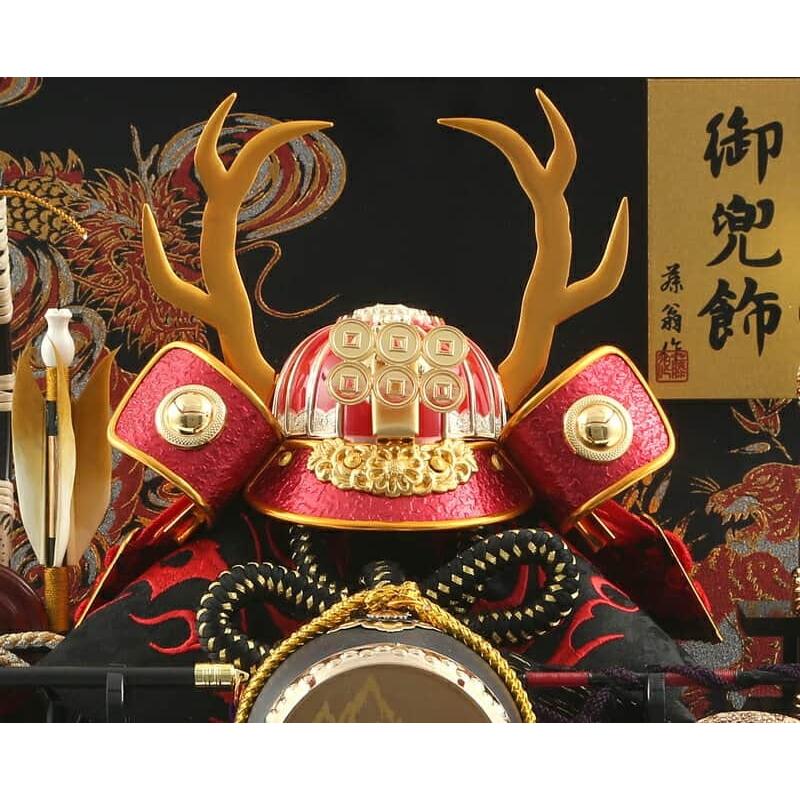 藤翁作 【100周年記念祭】五月人形 真田幸村 コンパクト 兜ケース飾り