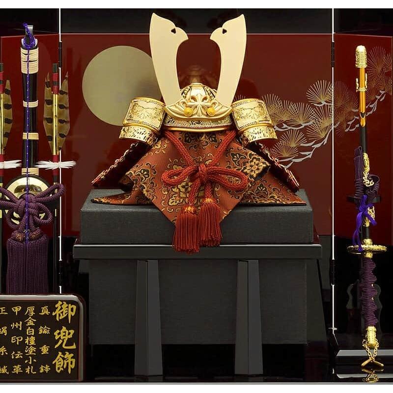 宝童作 五月人形 兜平飾り 兜飾り 一龍作 戦士之兜 正絹糸縅 6号 会津