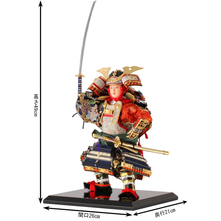 100周年記念祭】五月人形 武者人形 平飾り 津田蓬生作 平安武者 勝鬨