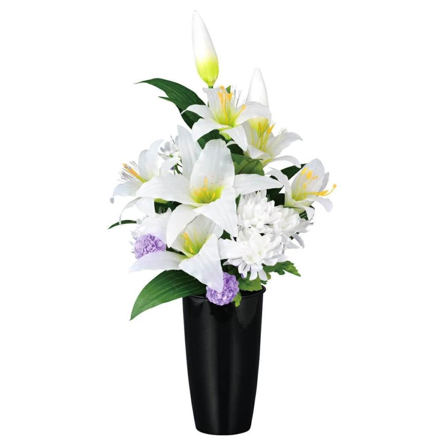 盆提灯 蓮華灯 ルミナス ラージルミナス 百合 電気コード式 h078