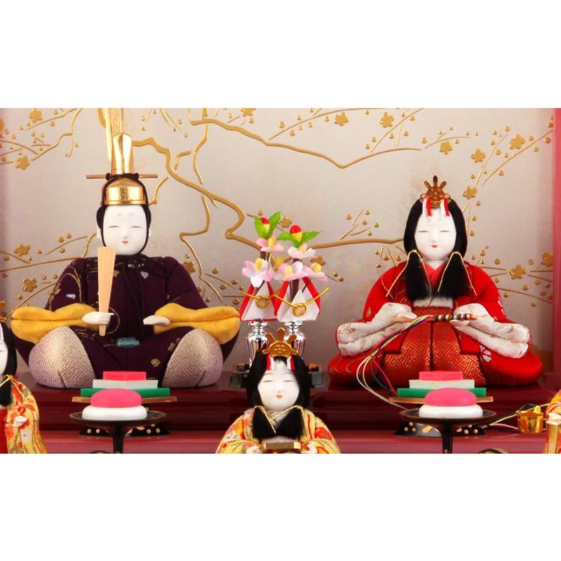 一秀 【100周年記念祭】雛人形 飾り方 コンパクト おしゃれ 木目込み