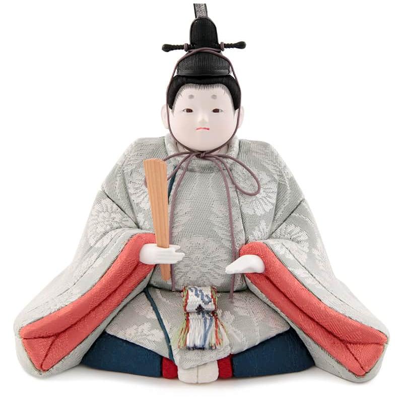 【100周年記念祭】雛人形 コンパクト 幸一光 ひな人形 木目込人形飾り 平飾り 親王飾り 小雪 目入頭 正絹 屏風E アクリル足付飾台 h083-koi-432e_5