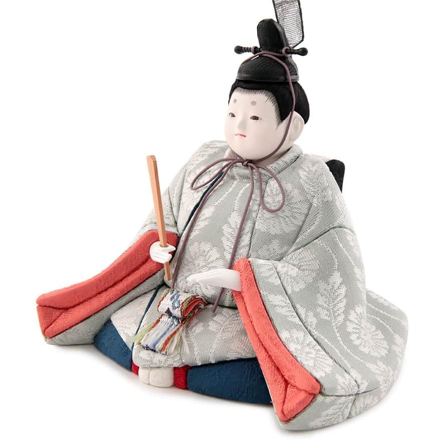 【100周年記念祭】雛人形 コンパクト 幸一光 ひな人形 木目込人形飾り 平飾り 親王飾り 小雪 目入頭 正絹 屏風E アクリル足付飾台 h083-koi-432e_6