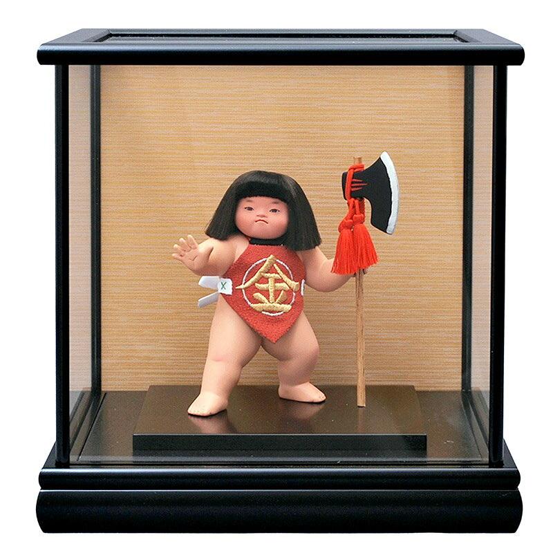 幸一光 五月人形 松崎人形 金太郎 武者人形 ケース飾り 五号 裸金太 健  
