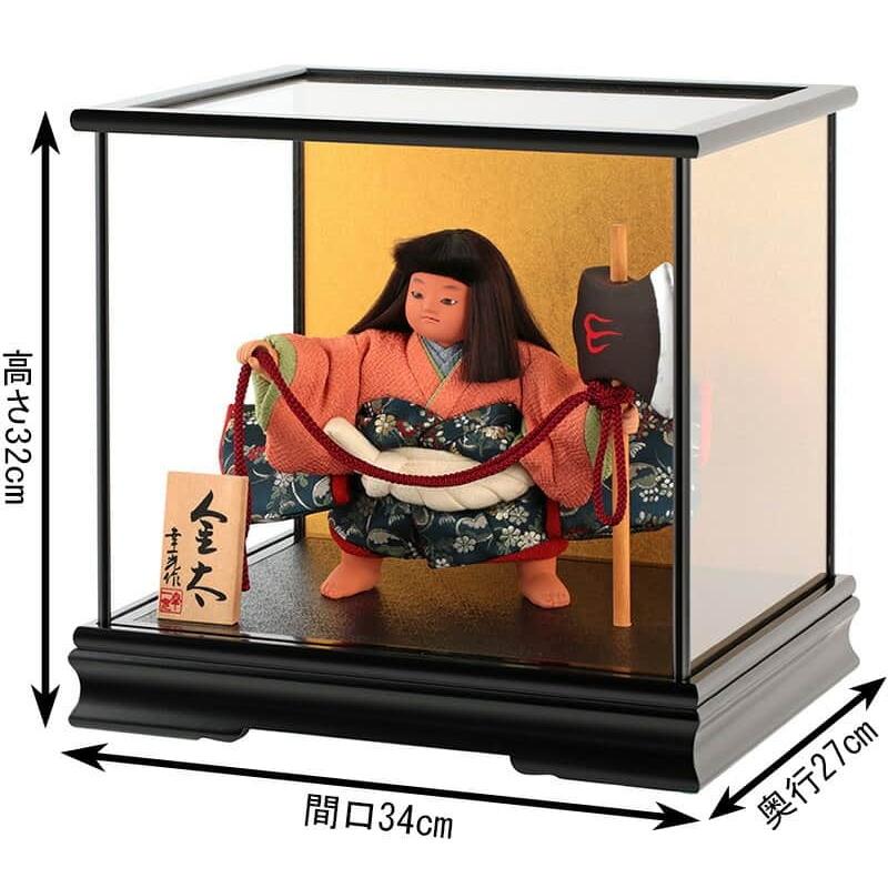 金太郎 五月人形 幸一光作　ガラスケース入り 幸一光 【100周年記念祭】五月人形 松崎人形 金太郎 武者人形 ケース