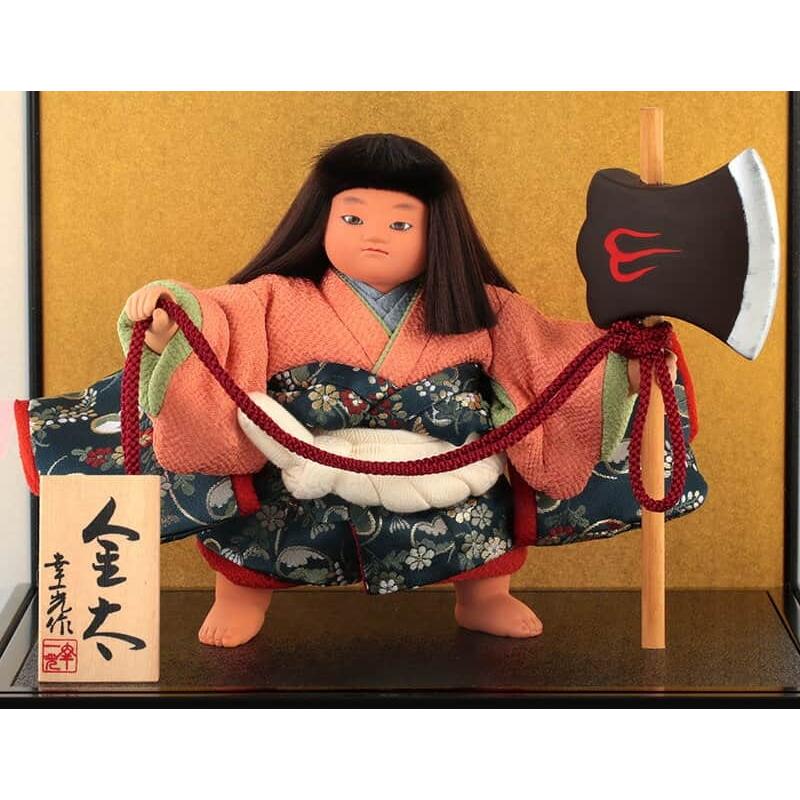 金太郎 五月人形 幸一光作　ガラスケース入り 幸一光 【100周年記念祭】五月人形 松崎人形 金太郎 武者人形 ケース