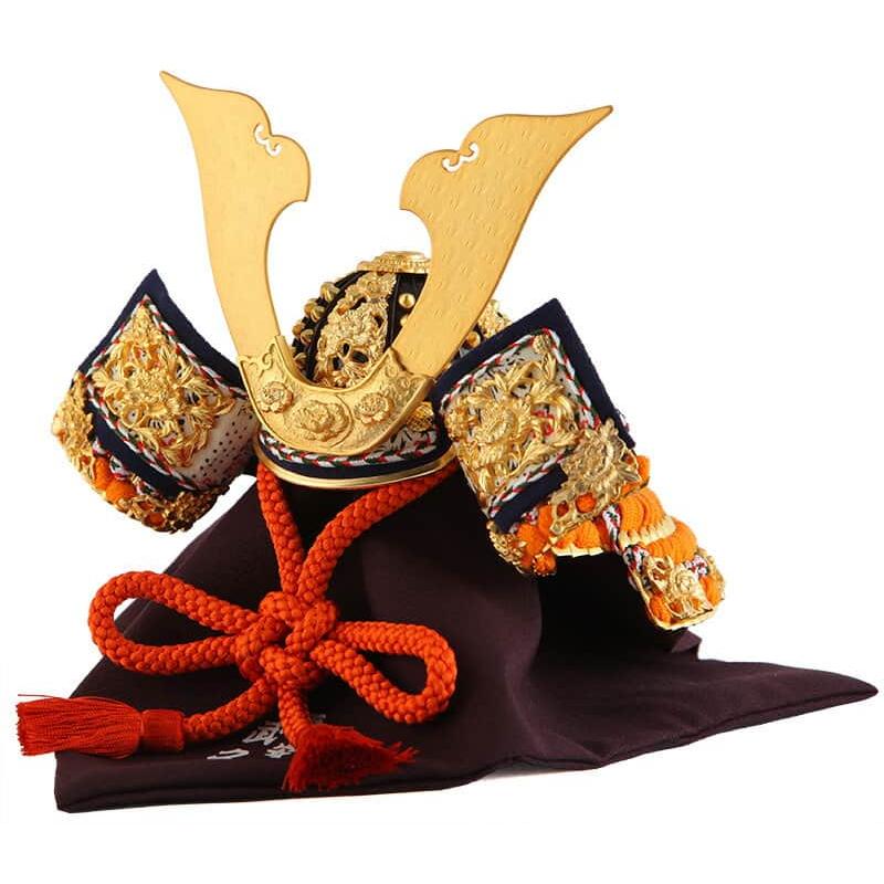 五月人形 平安武久 兜平飾り 兜飾り 肩鎧兜 8号 小札28山 正絹 緋糸中