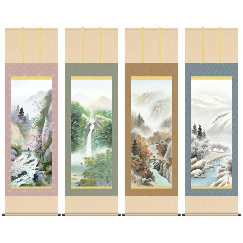掛け軸 今尾景祥 花の山国 絵画