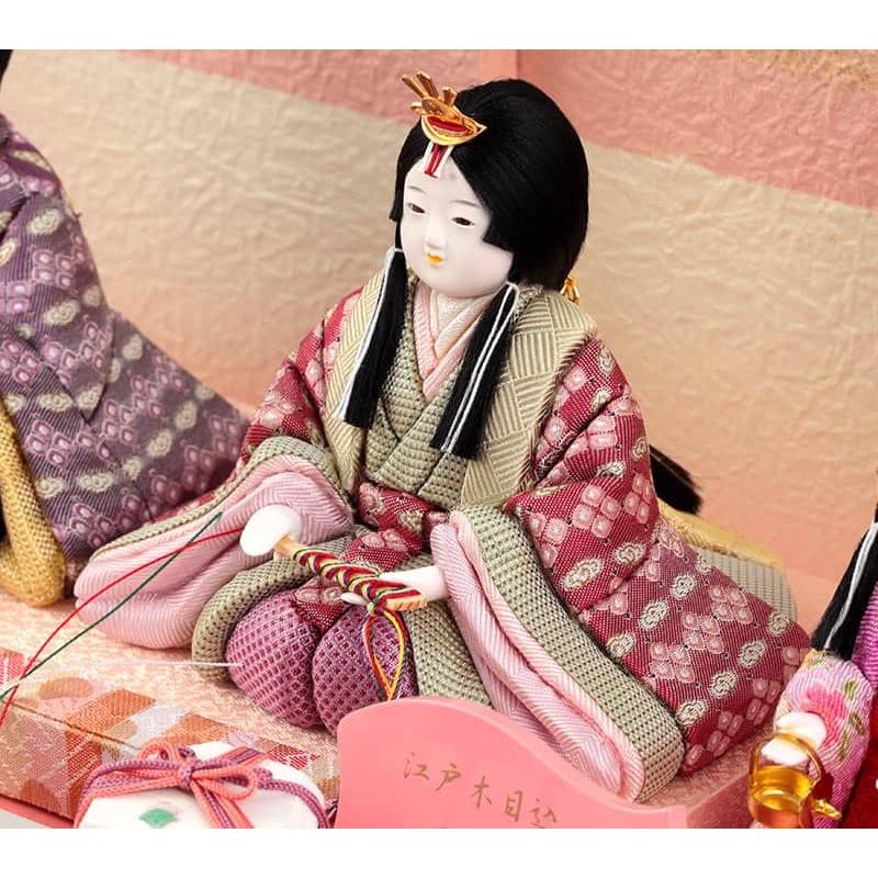 雛人形 ひな人形 木目込人形飾り コンパクト収納飾り 五人飾り 柿沼