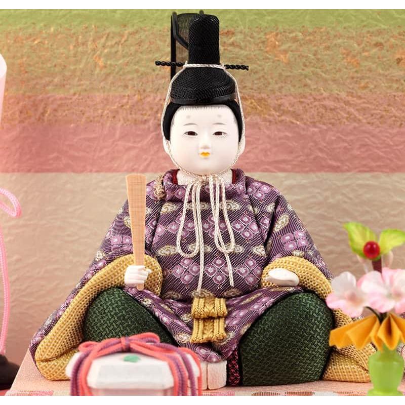 雛人形 ひな人形 木目込人形飾り コンパクト収納飾り 五人飾り 柿沼
