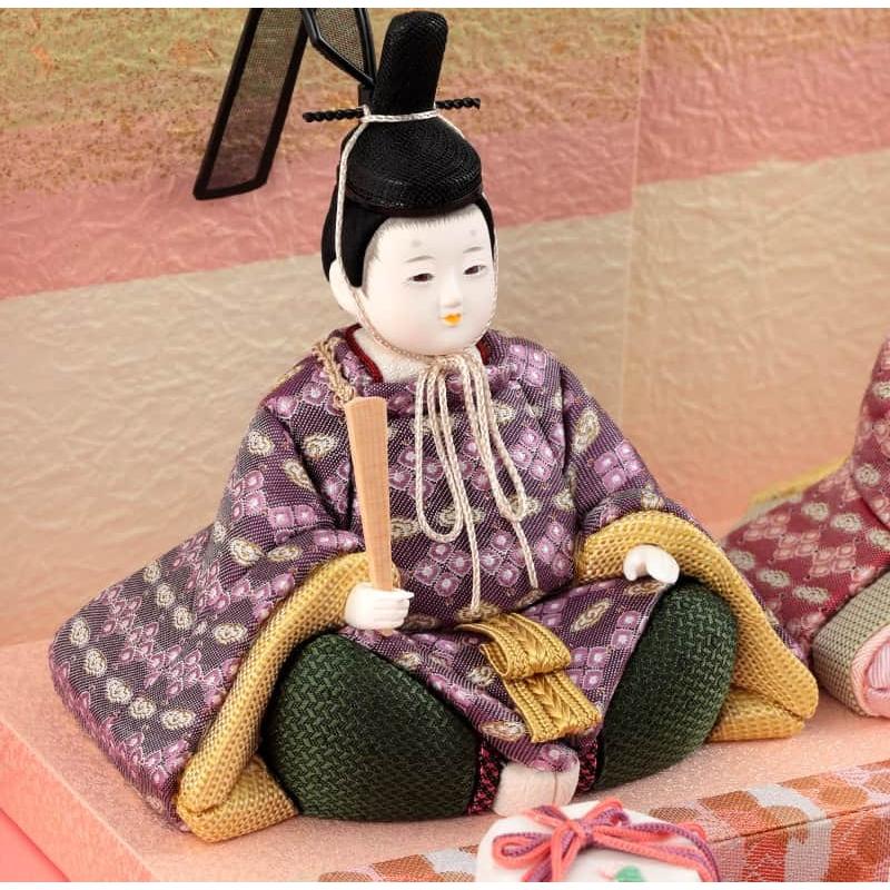 雛人形 ひな人形 木目込人形飾り コンパクト収納飾り 五人飾り 柿沼