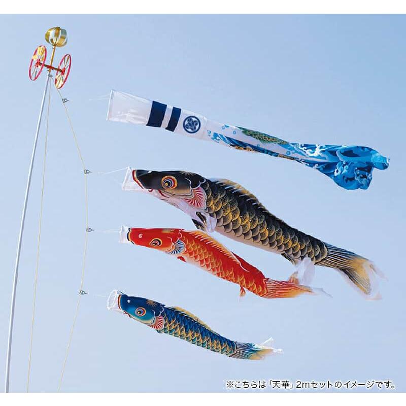 こいのぼり ワタナベ 鯉のぼり 庭園用 1.5m 杭打込 天華 ポリエステル