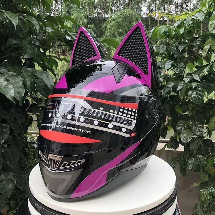 フルフェイスヘルメット 猫耳ヘルメット バイクヘルメット バイク