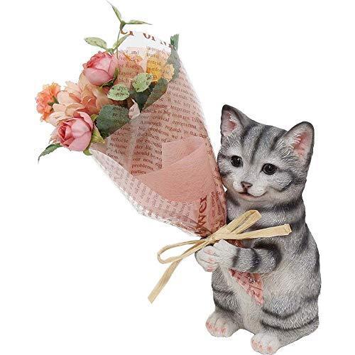 丸和貿易 CTミニョンブーケ ねこ アメショ 8.7×10.7×15cm