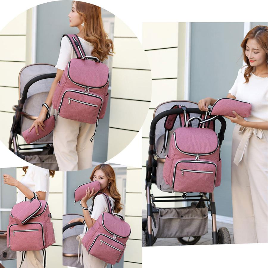 マザーズバッグ リュック マザーズリュック ママバッグ 大容量 多機能 イヤホン Usbポート 保温ボトルケース 付 手提げ 出産祝い 出産準備 Cute Wink Bag Mr2 Smiling Family ヤフー店 通販 Yahoo ショッピング