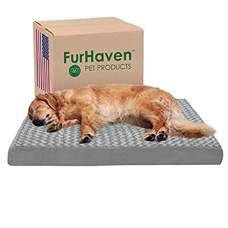FurHaven Pet Nap Ultra Plush Deluxe 35-Inch by 44-Inch Orthopedic Pet Bed, その他犬用品