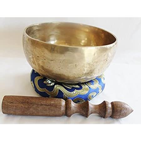 完成品 5" F5 bowlsofnepal Energetic Si Tibetan Healing Chakra 'G' Throat Size Palm その他仏壇、仏具