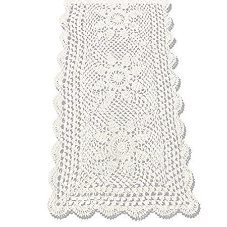 安い購入 Tidetexコットンひまわりテーブルランナー長方形かぎ針編みレース中空テーブルクロス田舎hand織りニットカバー布家具インテリアdoily 14 X 値引 Agwauk Com