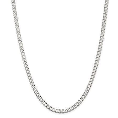 【爆買い!】 ソリッド925スターリングシルバー4.5 MMキューバ縁石チェーンネックレス – with安全ロックカニカン ネックレス、ペンダント 【爆買い!】 ソリッド925スターリングシルバー4.5 MMキューバ縁石チェーンネックレス – with安全ロックカニカン ネックレス、ペンダント