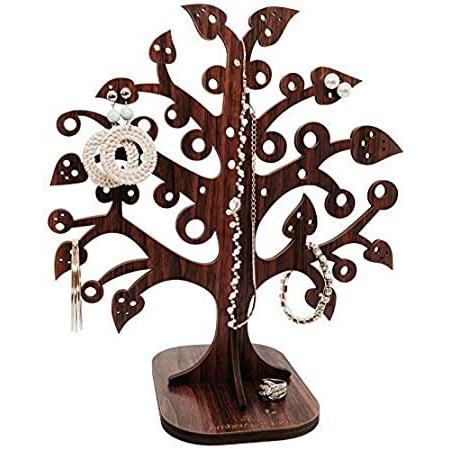安いそれに目立つ 高さ12 2インチ ツリーオブライフ 木製ジュエリー 輸入雑貨 かばん アクセサリー 色やサイズも相談可 ギフトに輝く木製 ブレスレットツリー ツリー女性と女の子向 イヤリング ツリーホルダー ネックレス レディースアクセサリー Aou Edu Sd
