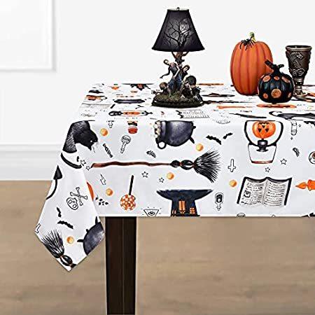 最大10%OFFクーポン House Haunted and Pumpkin Tablecloth, Halloween Table Wate Cat Black Cloth, その他キッチン、日用品、文具