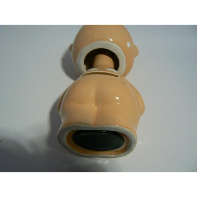 昭和レトロ　陶器のキューピー貯金箱　中古 |  | 10