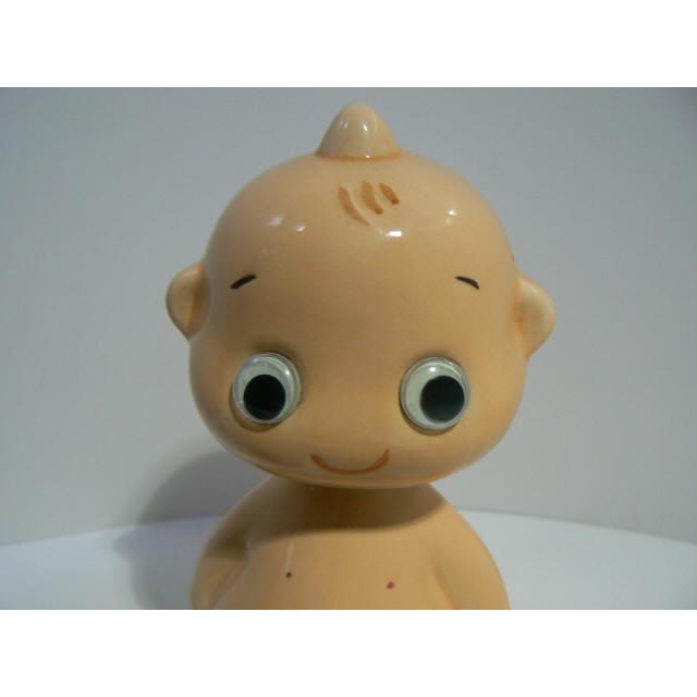 昭和レトロ　陶器のキューピー貯金箱　中古 |  | 01