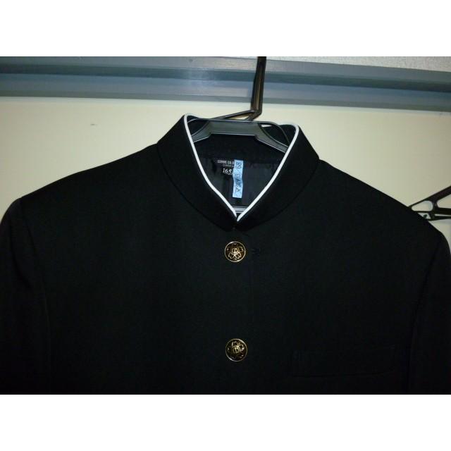 COMME CA DU MODE School Label 黒 ラウンドカラー学生服（学ラン）165A 上下セット 中古 業者クリーニング済み