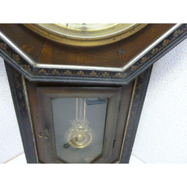 アンティーク 八角柱時計 AICHIKEN CLOCK MAKERS'UNIONS MARK 動作