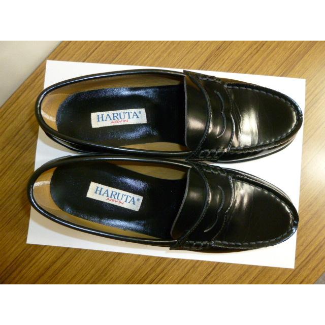 HARUTA（ハルタ） ローファー 4505 ３E(EEE)　 幅広 BL 黒 サイズ24cm　中古　日本製　通学靴　学生靴 |  | 01