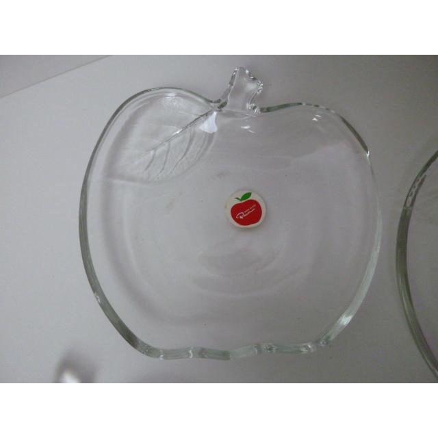 昭和レトロ SOGA GLASS/PAON 曽我ガラス りんごクープセット 小皿5皿