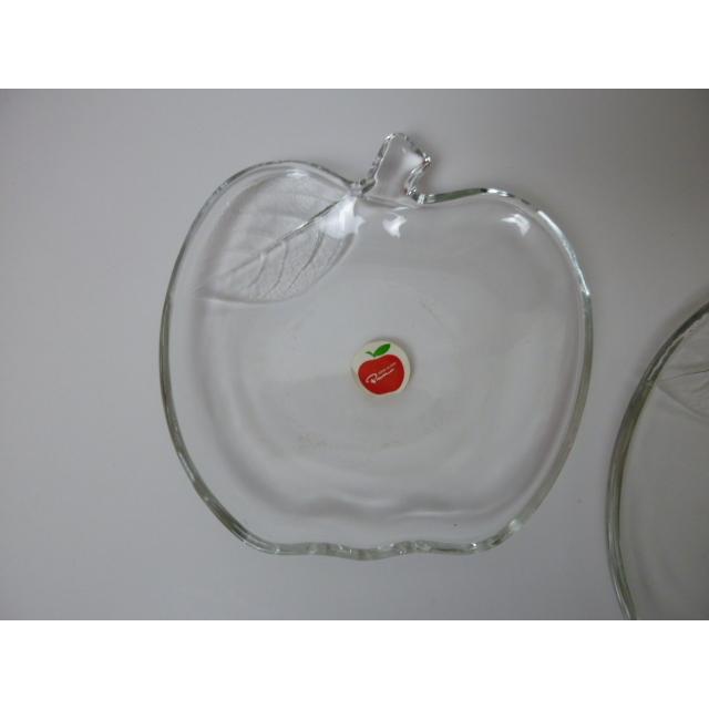 昭和レトロ SOGA GLASS/PAON 曽我ガラス りんごクープセット 小皿5皿