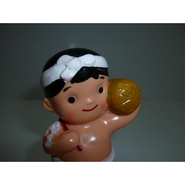 昭和レトロ　青森銀行　青銀アッちゃん貯金箱　米俵担いだ人　中古　長期保管品　あおもりぎんこう　ノベルティ |  | 02