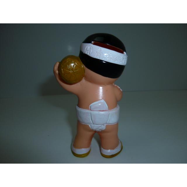 昭和レトロ　青森銀行　青銀アッちゃん貯金箱　米俵担いだ人　中古　長期保管品　あおもりぎんこう　ノベルティ |  | 05